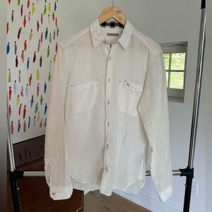 Burberry White Linen Shirt